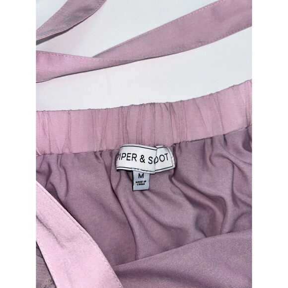 Women's Piper & Scoot Mauve Swiss Dot Jumper Skirt Size M - Picture 7 of 7